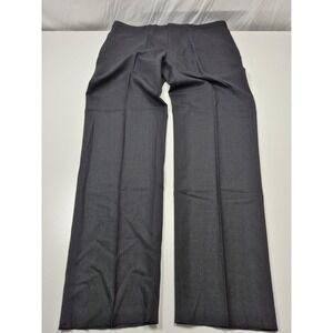 Majer Dress Pants Mens 46x37 Gray Merino Wool Flat Front Straight Classic NWT